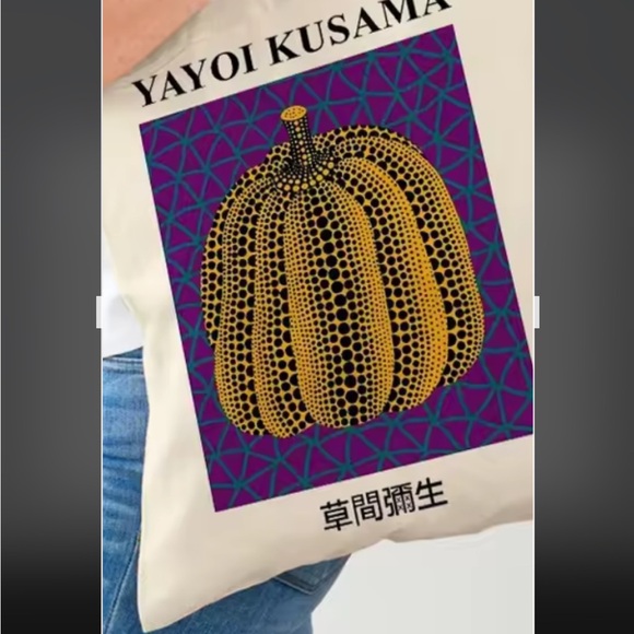 BACK IN! YAYOI KUSAMA CLASSIC DOT/PUMPKIN TOTE BAG, TOKYO 1998 DESIGN - Picture 1 of 5